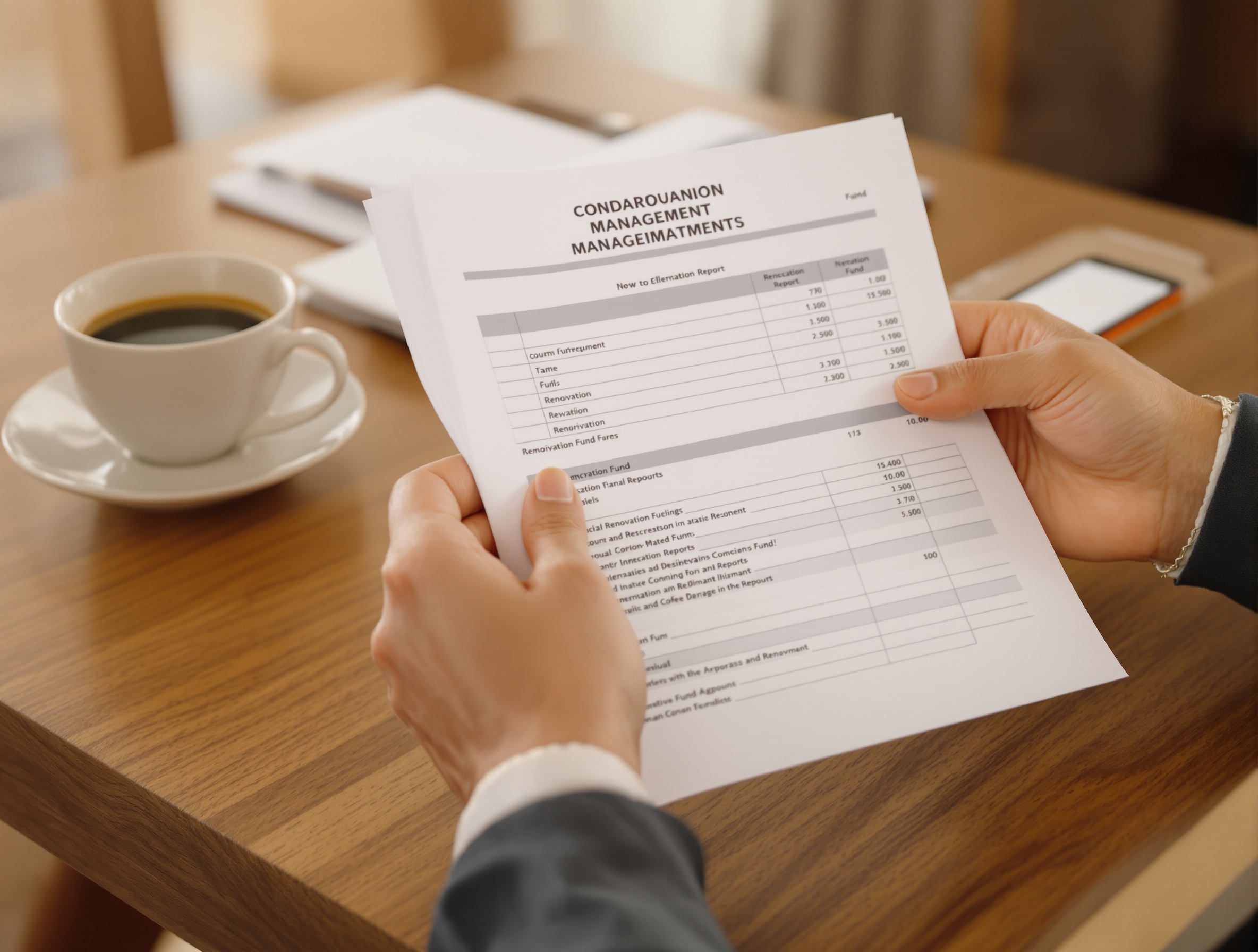 Reviewing condominium documents and renovation fund accounts